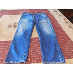 Vintage Distressed Blue Denim Jeans